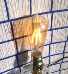 new LED 6w = 60w AMBER tint soft Light bulb damp rated Vintage EXTRASshipfor 7¢* - Picture 1 of 8