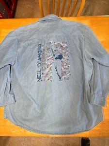 Camisa vaquera bordada Neil Diamond Live 2005 World Tour Western - Imagen 1 de 8