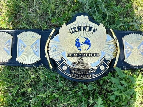 Winged Eagle du Championship Wrestling Replica Title Belt Adult Size 2 mm brass Cover