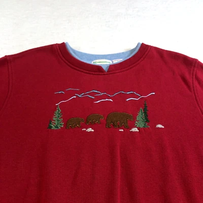 Sudadera De Colección Shenanigans Mujer Talla XL Oso Rojo Salvaje Bordada Manga Larga Foto 1 de 4