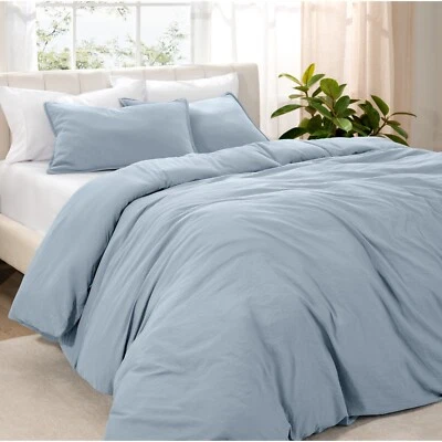 Washed Duvet Cover and Sham Set - Ultra-Soft Microfiber by Bare Home - Image 1 of 4