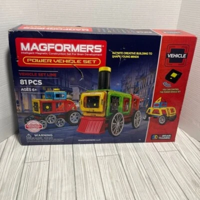 Magformers Power Vehicle Set Magnetic Tiles Building Set RC Missing Two Pieces - Image 1 of 4