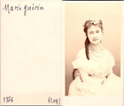 Actrice Théâtre, Comédienne nommée Marie Guérin Vintage CDV albumen carte de vis