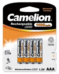 4 accus piles rechargeables batteries AAA / LR03 1100mah avec étui Camelion - Imagen 1 de 1