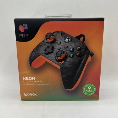 Neon Atomic Carbon Wired Controller for XBOX Series X-S ONE By PDP 3.5 mm Jack - Image 1 of 4