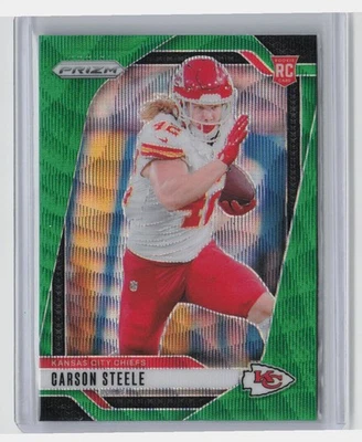 2024 Panini Prizm #377 Carson Steele Green Wave - Image 1 of 2
