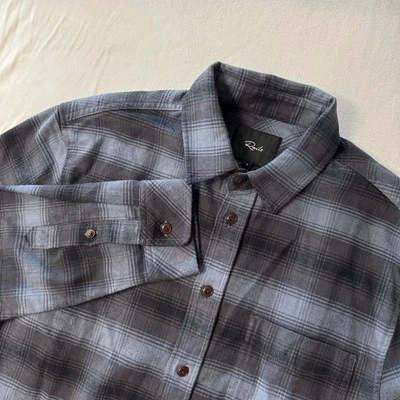 Rails Men's Sz S Reflection Wraith Forrest Black&Blue Plaid Flannel Shirt - Image 1 of 4