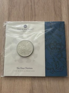 2023 Four Nations Base Proof Five 5 Pound Coin Royal Mint Pack BU5 - Picture 1 of 3