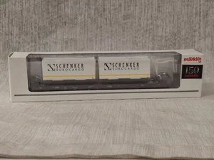 Marklin 47041 Ho Scale Flat Car w/ SCHENKER Euro Cargo Container Load in Box - Picture 1 of 12