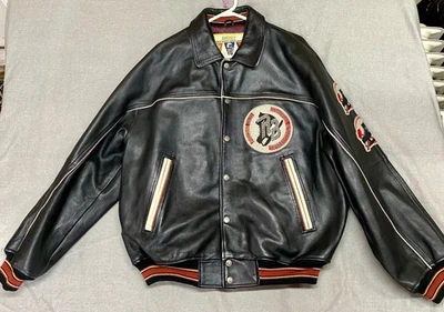 Chaqueta de Cuero Avirex Federación Rusa de Hockey sobre Hielo De Colección Talla L Excelente Foto 1 de 4