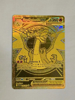 Pokémon Phantasmal Flames Mega Charizard X EX Mega HR 130/094 Gold LP CONDITION - Image 1 of 4