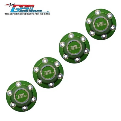 GPM Aluminum Silver Inlay Design Wheel Lock For AXIAL SCX6 Jeep Jlu Trial Honcho - Image 1 of 4