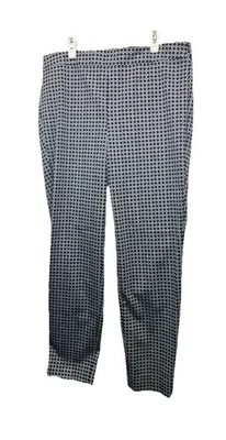 Talbots Women’s Chatham Ankle Zip Printed Pants Blue Geometric Print Size 8 NWT - Image 1 of 4