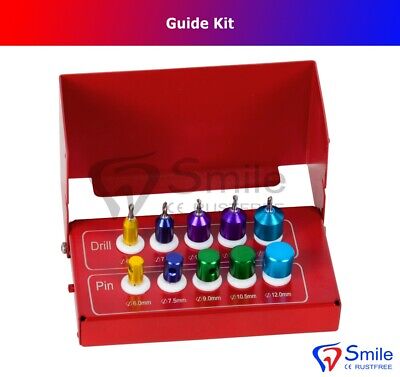 Dental Drill Implants Guide & Positioning Kit Titanium Guided Bur Surgery Pins • 59.99£