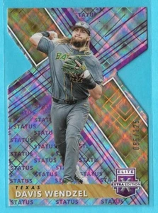 Davis Wendzel 2019 Elite Extra Edition Status Die-Cut Purple #055/125 Texas - Picture 1 of 2