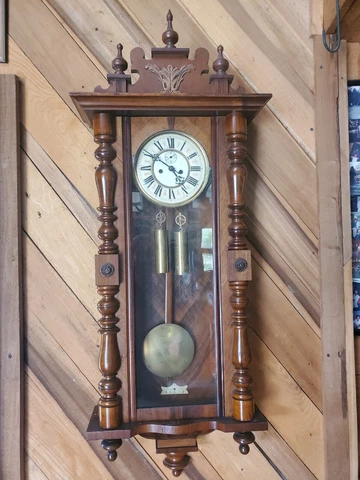 Antique German Vienna Regulator Wall Clock Willman, A. & Co., Freiburg/Schlesien Cover