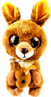 Ty Beanie Boo Kipper Brown Kangaroo With Baby in Pouch