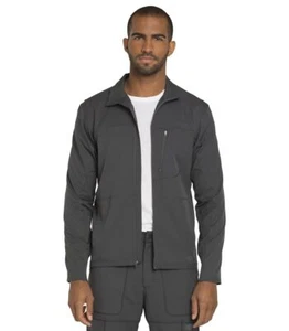 Dickies Dynamix Men Warm Up Scrubs Jacket Zip Front Plus Size DK310, 2XL, Pewter - Picture 1 of 8