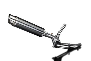 Suzuki DL650 V-Strom Delkevic Slip On Exhaust 14" Carbon Round Muffler 17-21 - Picture 1 of 3