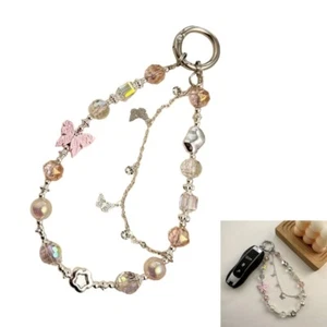 Acrylic Beaded Camera Phone Strap Cuteness Butterfly Charm Lanyard for Phone - Zdjęcie 1 z 17