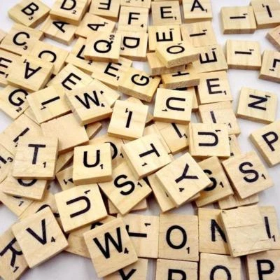 100pcs Wooden Scrabble Tiles Letters Numbers Crafts Alphabets Educational Toy SG - Image 1 of 4