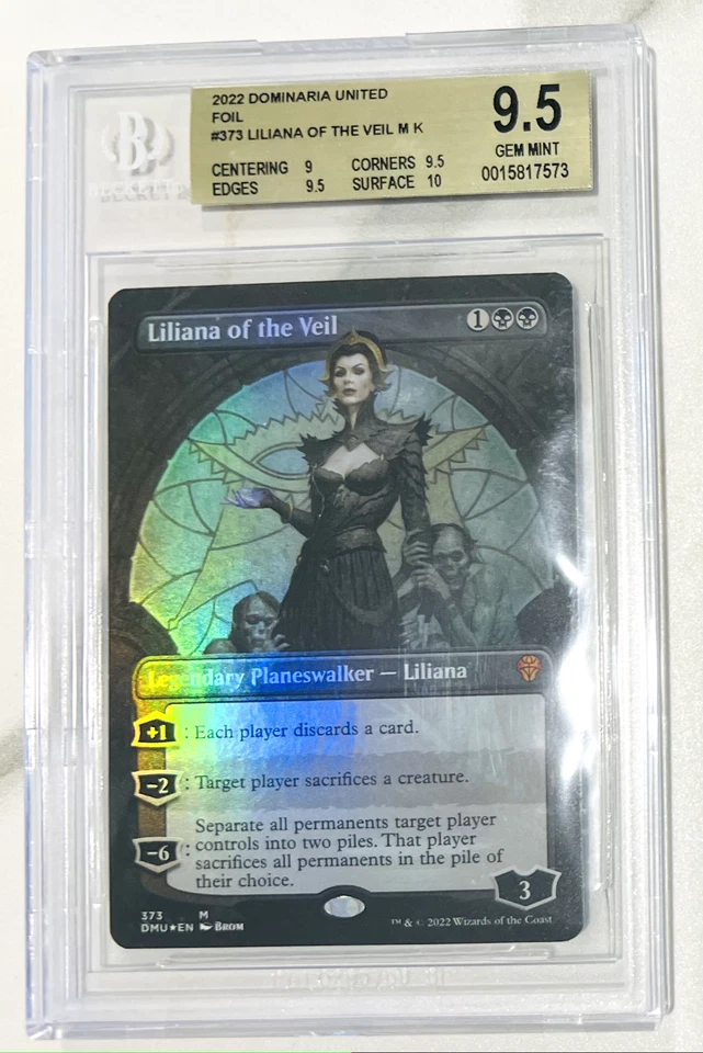 BGS 9.5 Dominaria United Borderless FOIL #373 Liliana of the Veil w/10 surface - Image 1 of 1