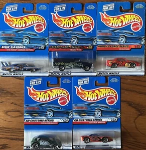(5) 2000 HOT WHEELS Chase Series Cars, Seein’3D, Attack Pack, Kung-FU, CD Custom - Picture 1 of 6