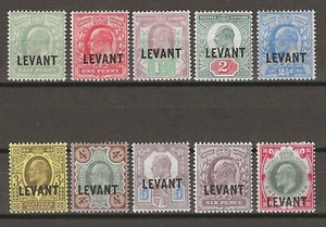BRITISH LEVANT 1905/12 SG L1/L10 MINT - Picture 1 of 2
