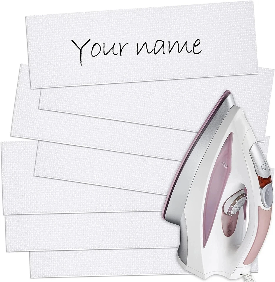 Etiquetas de ropa para planchar y planchar precortadas etiquetas de nombre para... Foto 1 de 4