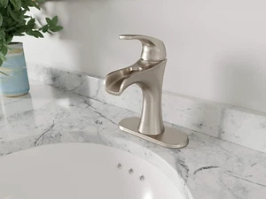 Pfister Jaida Waterfall FaucetBrushed Nickel LF-042-JDKK New - Picture 1 of 4
