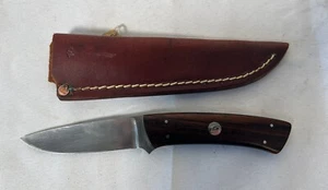 Ted M Dowell TMD Custom Made Knife Fixed Blade w/Original Sheath - Picture 1 of 10