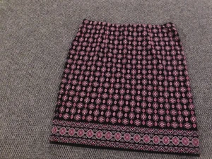 J Jill Skirt Small purple A-line striped short designer pull on modal cotton - Picture 1 of 11
