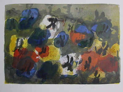 Klaus Fussmann spitzen Farblithographie, teilweise von Fussmann handcoloriert - Bild 1 von 2