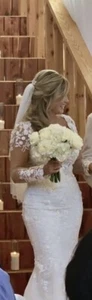 Designer Pronovias: Jameela Str Größe 8 - ausnäht für echte Größe 12 nur 1400 $obo - Bild 1 von 15