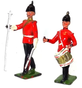 BRITAINS FROM SET NO. 30 'DRUMS AND BUGLES OF THE LINE' - 2 FIGURES PRE-WAR - Picture 1 of 2