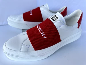 New Givenchy Men's City Court Sneakers Size 9 Tennis Shoes White Leather - Picture 1 of 22