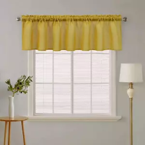 Curtain Valances for Windows Burlap Linen Window Curtains for Kitchen Living Din - Picture 1 of 12