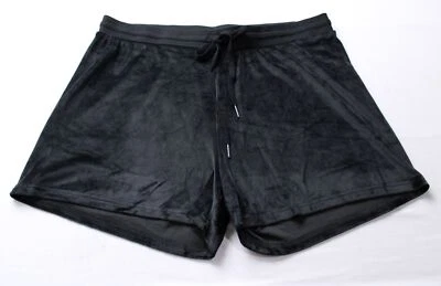 Pantalones Cortos de Salón Juicy Couture Para Mujer Terciopelo con Cordón 4" CL8 Regaliz Talla XL  Foto 1 de 3