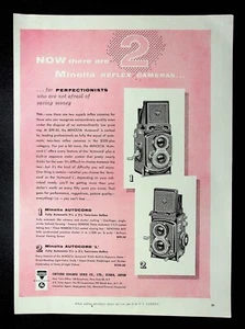 1956 Minolta Reflex Autocord & Autocord 'L' Cameras Vintage Print Ad - Picture 1 of 1