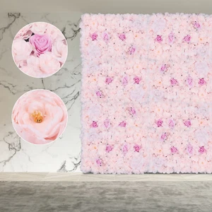 4 Stück Künstliche Blume Wand Panel Hintergrund Hochzeit Party Hintergrund Veranstaltungsort Dekor - Bild 1 von 10