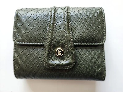 Liz Claiborne imitación cocodrilo mujer triple cartera, verde oscuro Foto 1 de 4
