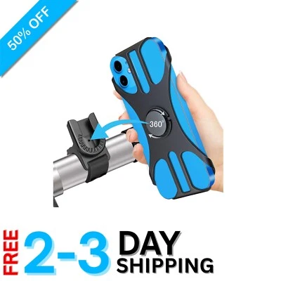 360° Rotatable Bike Phone Mount - Tool-Free Installation for 4" to 6.7" Phones - Image 1 of 4