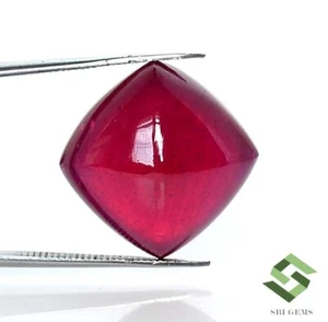 17x17 mm Natural Ruby Sugar Loaf Cabochon 37.83 CTS Mozambique Loose Gemstone GF - Picture 1 of 8