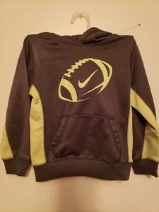 Boy Size 5  - Nike Therma Fit Hoodie - Heather Gray and Neon Green - Picture 1 of 7
