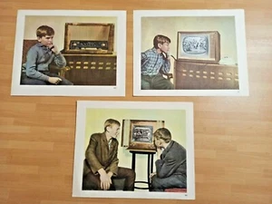 Soviet Vintage posters. Everyday life of school and pupils. 1950s USSR.  13   ## - Picture 1 of 24