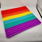Jumbo Size 16 x 16 Rainbow Color Square Pop It/Fidget Toy Mat Reversible