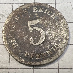 Moneda alemana de 5 peniques 1876 - Envío gratuito - Imagen 1 de 8