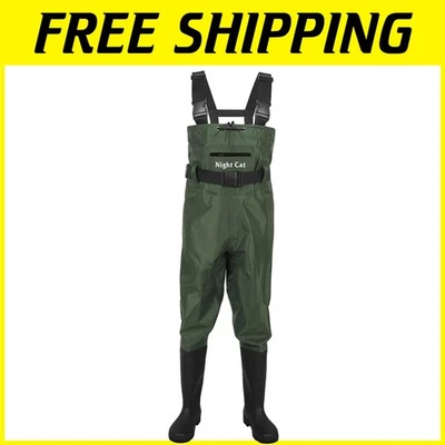 Durable PVC Bootfoot Fishing Waders - Breathable & Comfortable Size 6-14 - Image 1 of 4