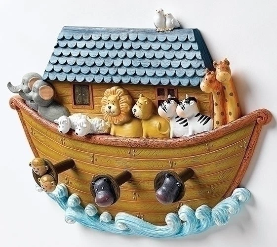 Roman 12" Decorative Noah's Ark of Animals Religious Wall Plaque - Image 1 of 1