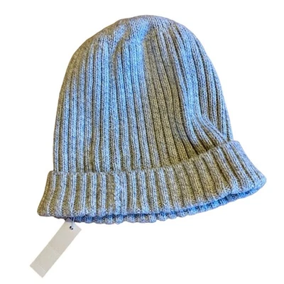 NWT Madewell Cotton Blend Slouch Beanie in Light Heather Gray - One Size - Image 1 of 4